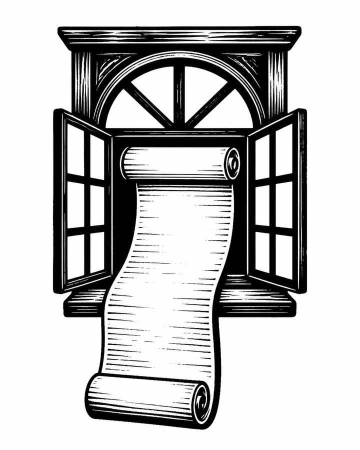 Abstract ink figure for Context window
