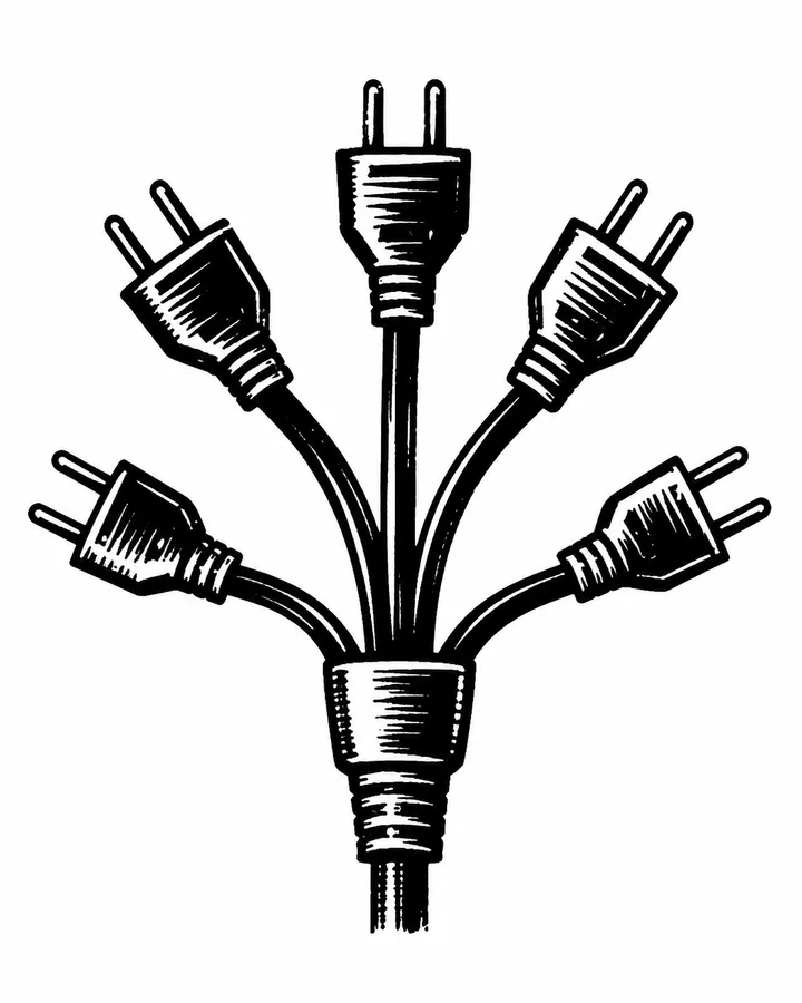 Abstract ink figure for Tools