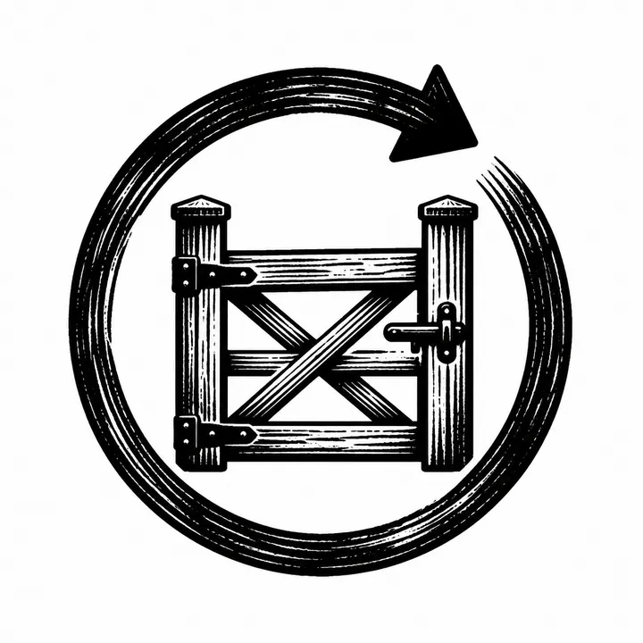Abstract ink figure for Agentic loop