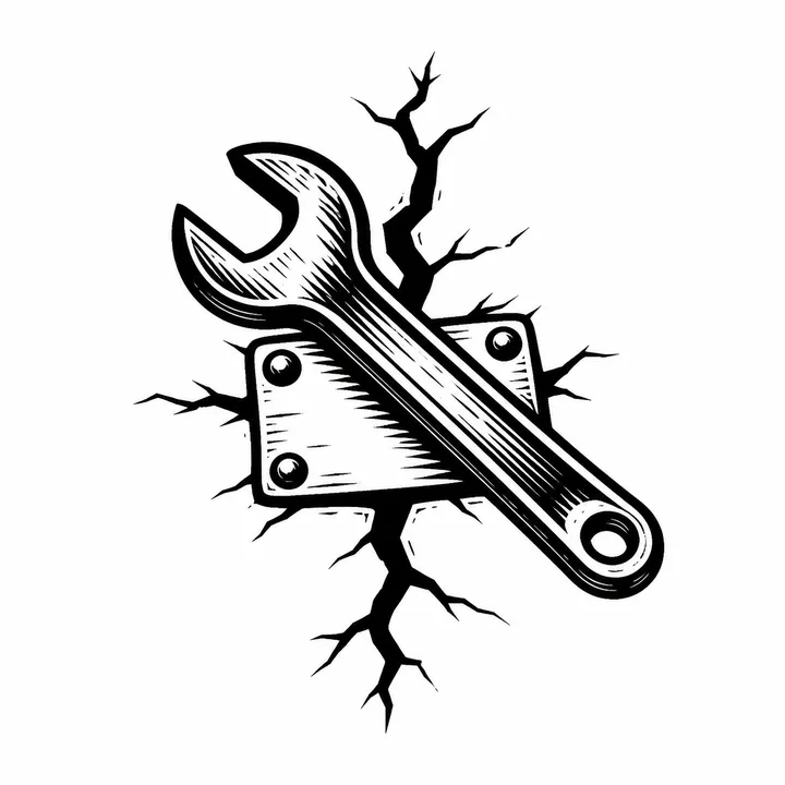 Abstract ink figure for Maintenance